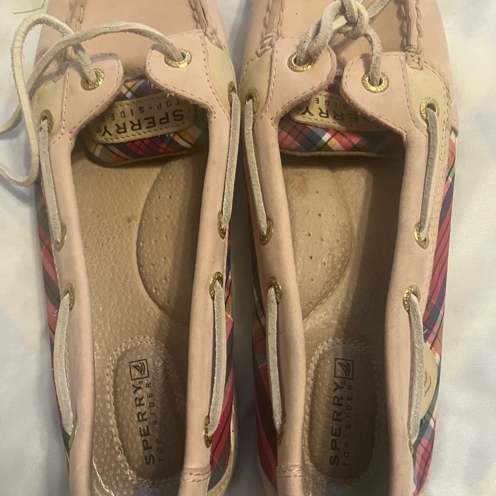 Sperry Women's Beige and Plaid Loafers